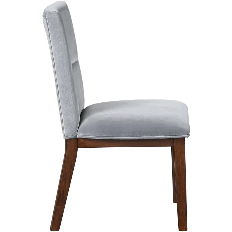 Zen Gray Velvet Side Chair