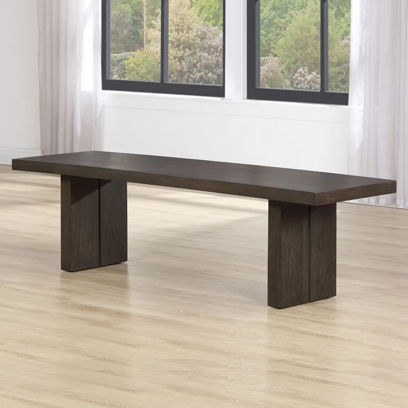 Evan 78-96-Inch Dining Table W/18-Inch Leaf, 4 Eggshell Chairs, Bench