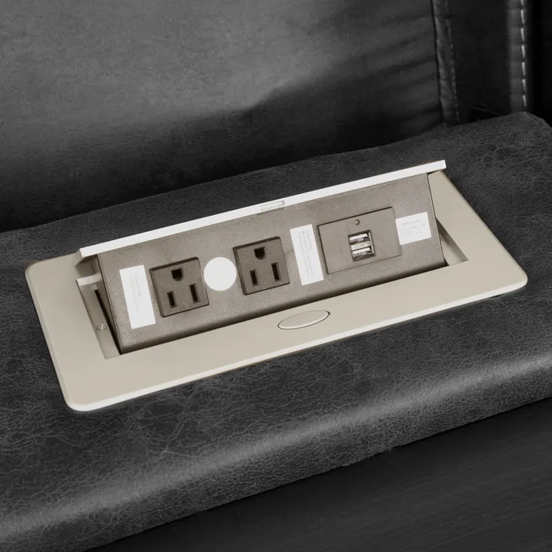 Marlow Charcoal 2pc Manual Reclining Living Room Set