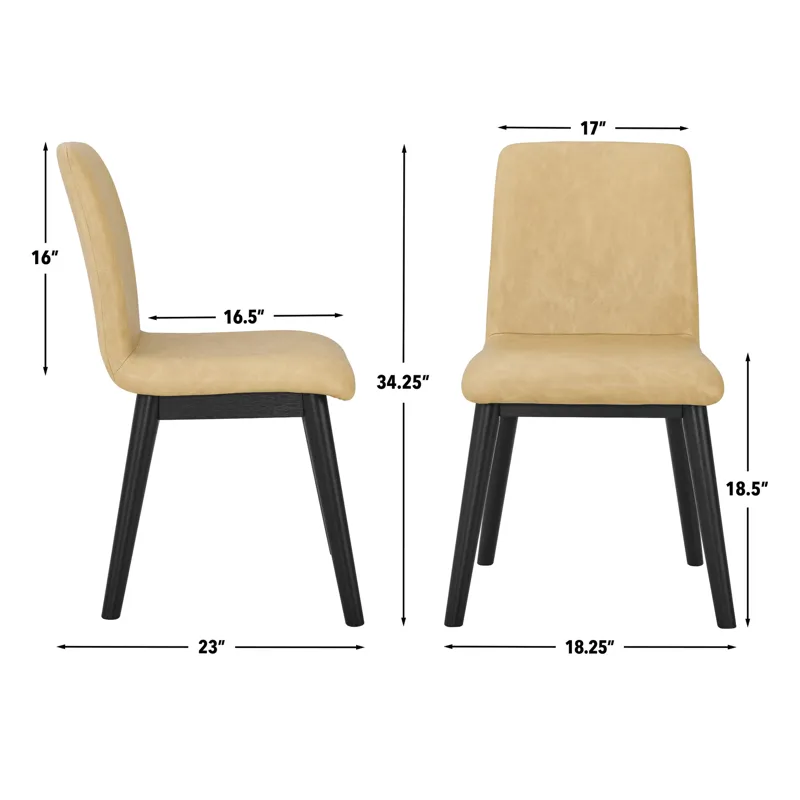 Vida-Black Sand Pu Side Chair
