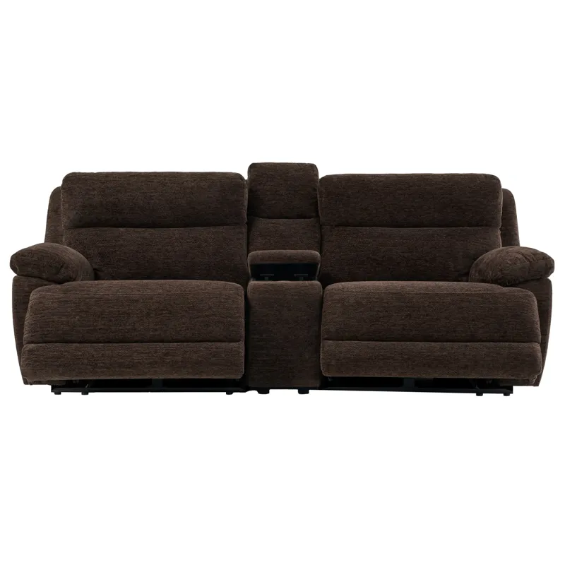 Gatlin Brown Power Reclining Loveseat Sectional