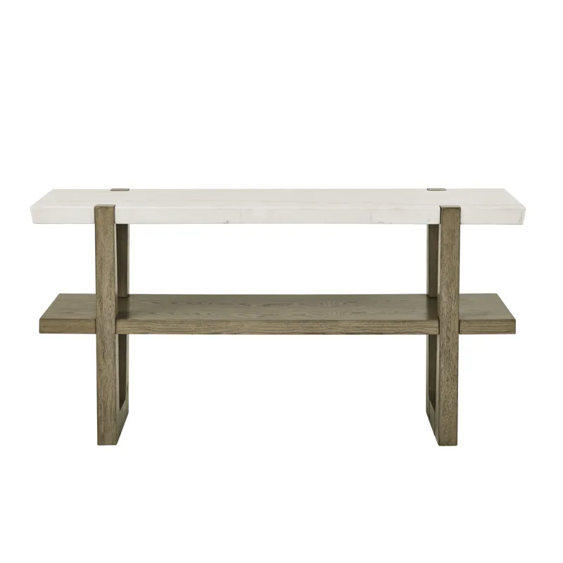 Perth White Marble Top Sofa Table