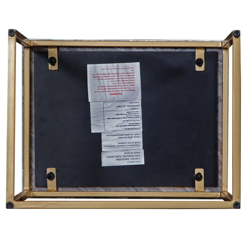 Chantel Brown Marble Top Nesting Tables