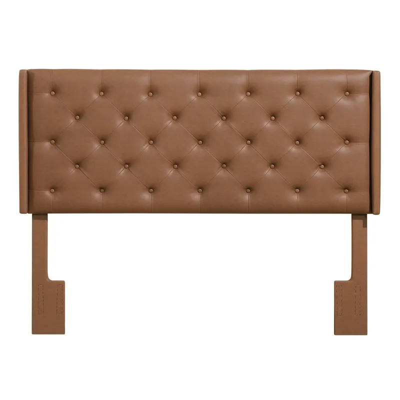 Maria Brown Tufted Pu Queen/Full Headboa