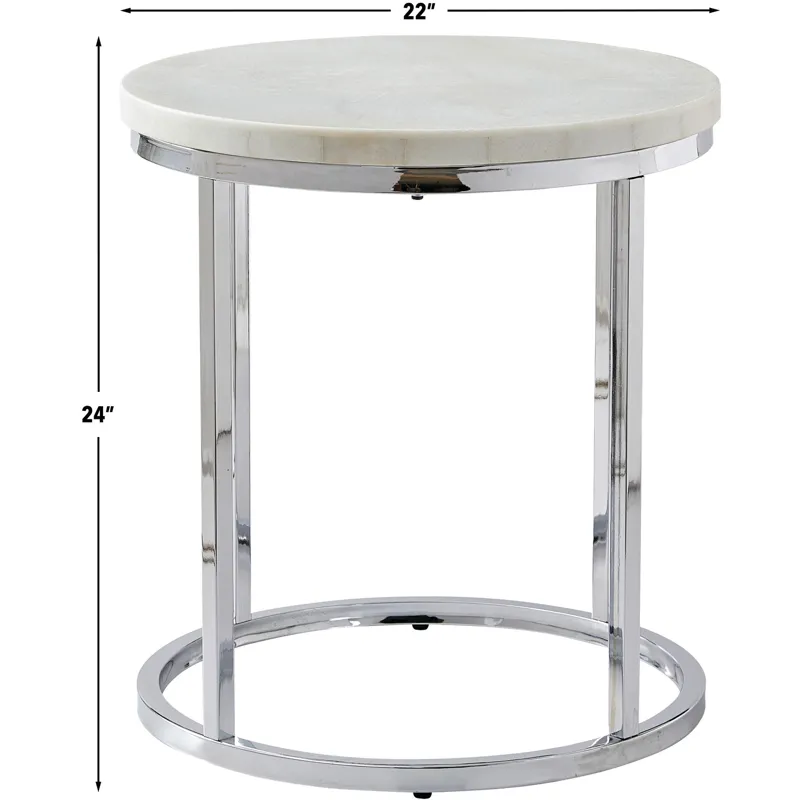 Echo White 3-Piece Marble Occasional Set