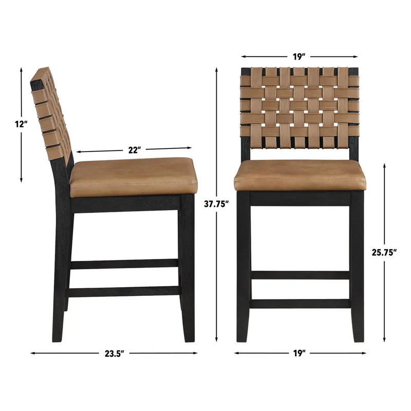 Reid Black Counter Chair