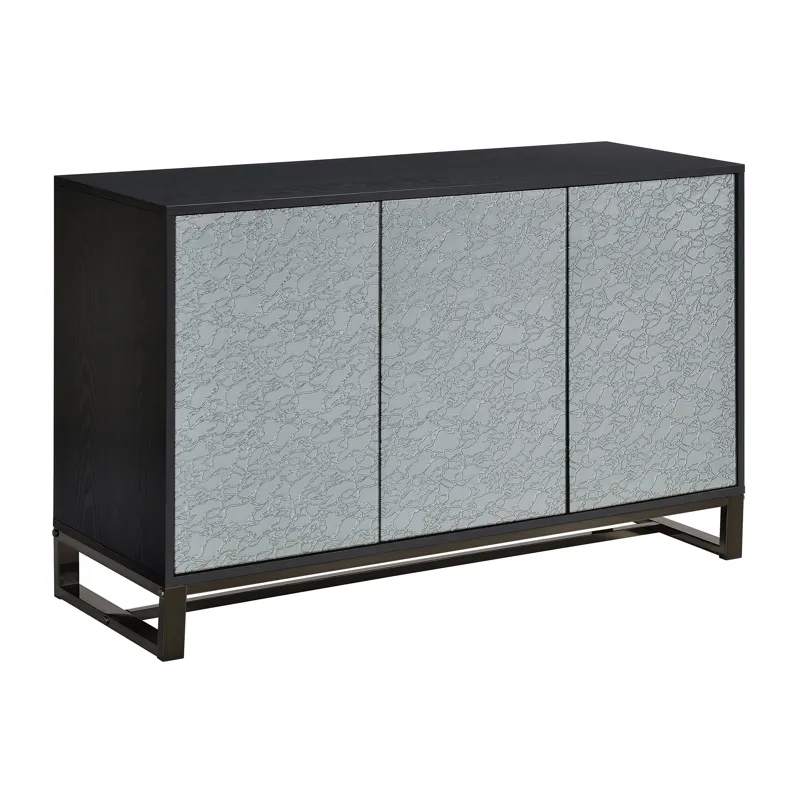 Mazie 3-Door Sideboard W/Pattern Mirror