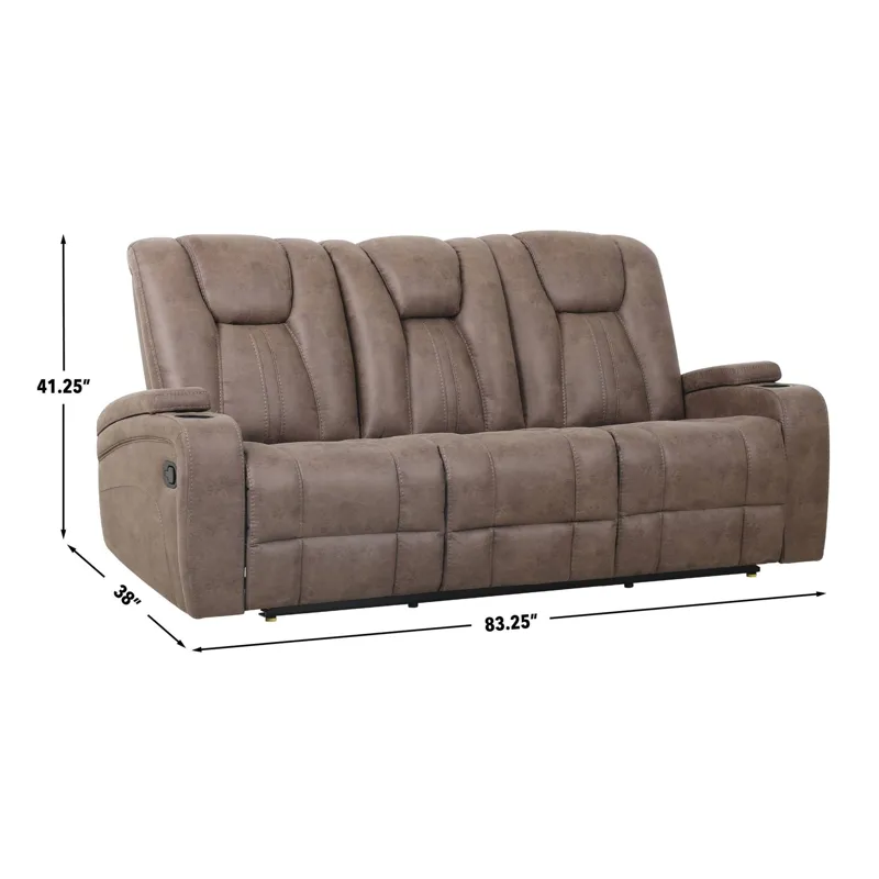 Marlow Sand 3pc Manual Reclining Living Room Set