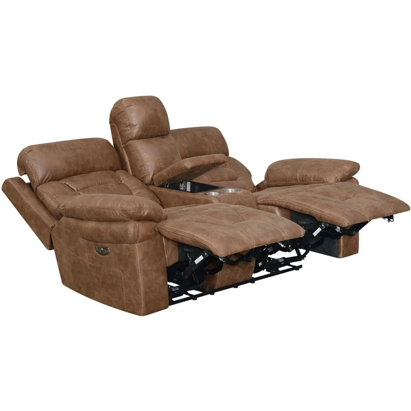 Brock Dual-Power Console Loveseat