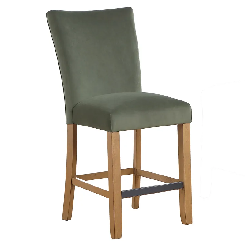 Artemis Chive Green Velvet Counter Chair
