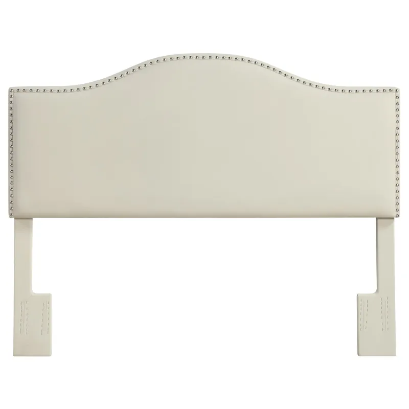 Zoe Cream Pu Headboard - Full/Queen