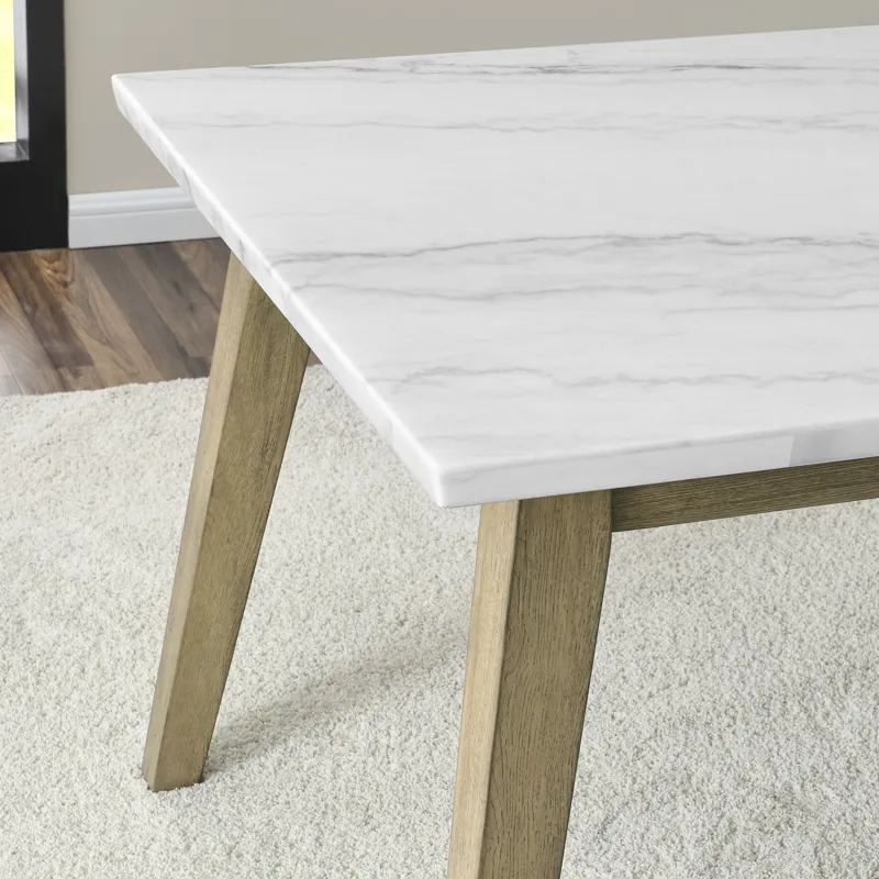 Vida Marble Top 72\" Dining Table