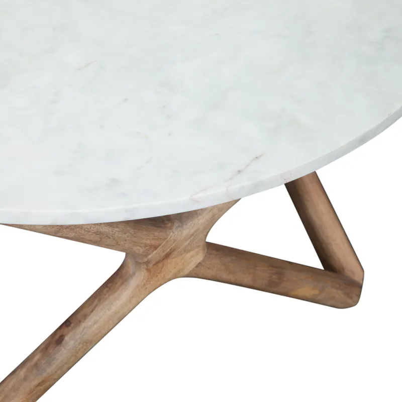 Wyman Banswara White Marble Top Cocktail