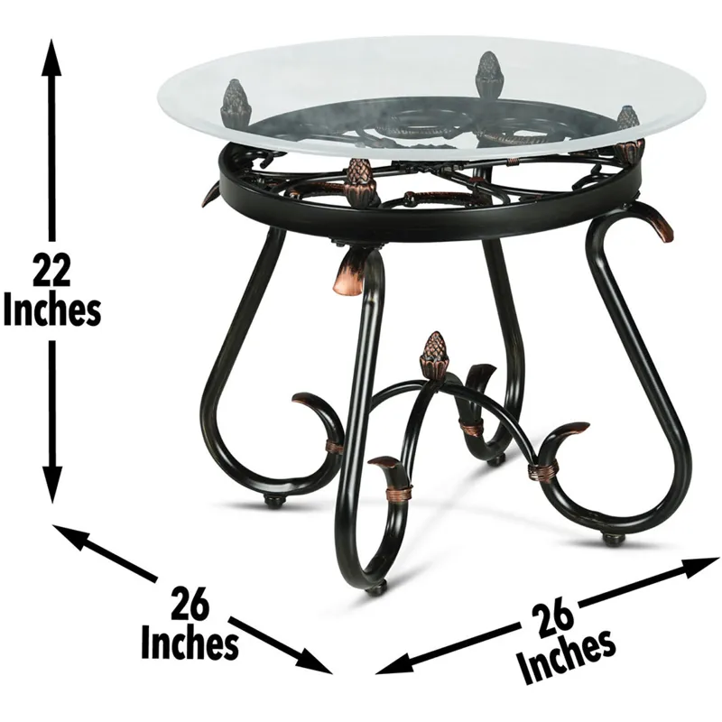 Lola 3 Pack Glass Top Occasional Table Set