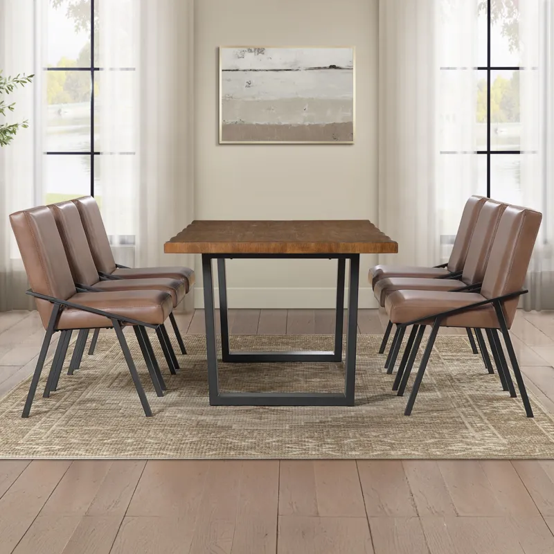 Tucson 7pk Dining Table Set W Side C