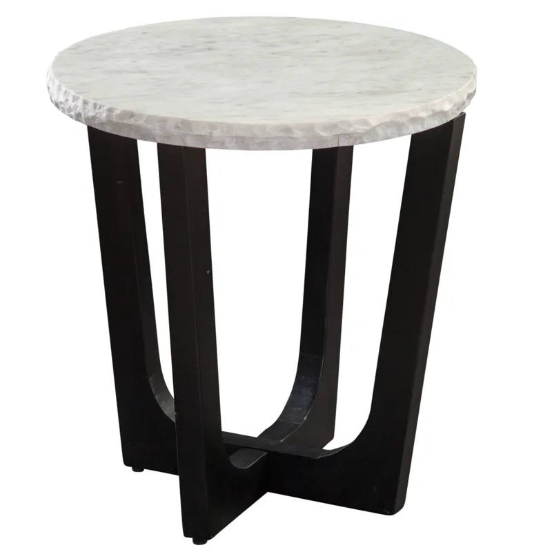 Chrissy White Marble Top End Table