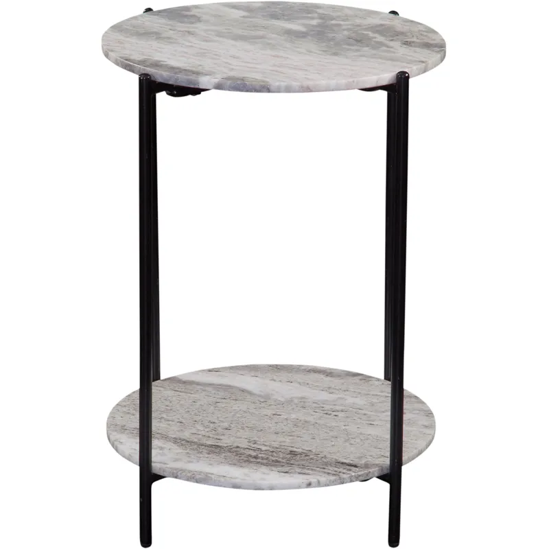 Coleen Sanwar Green Marble Round End Table