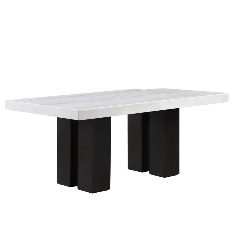 Artemis 70in. White Marble Dining Table,