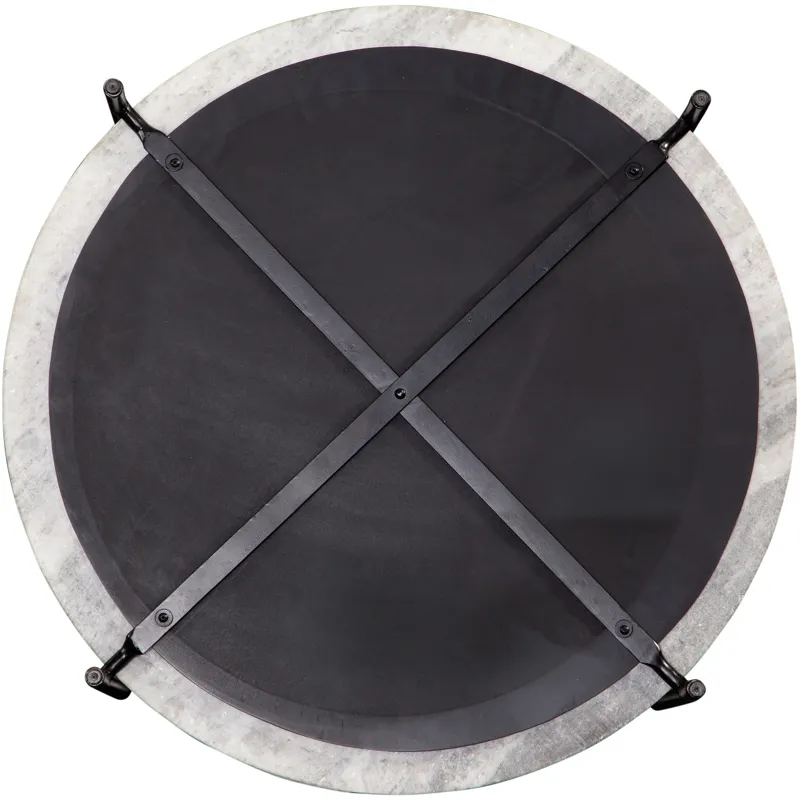 Coleen Green Marble Round Cocktail Table