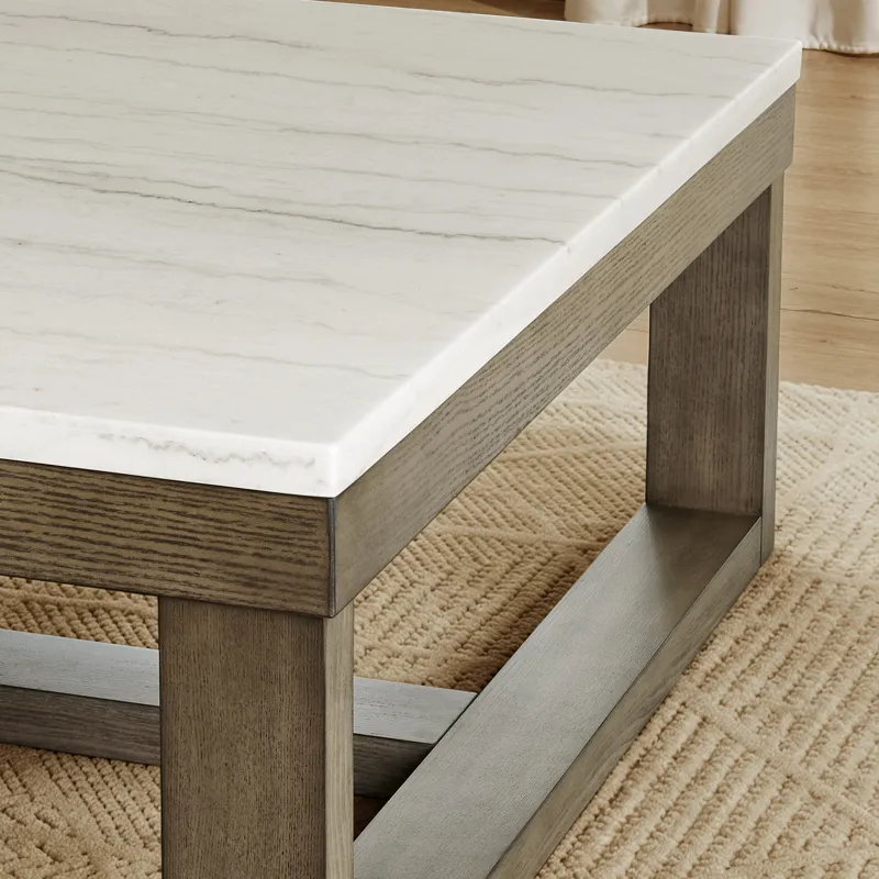 Calla White Marble Cocktail Table