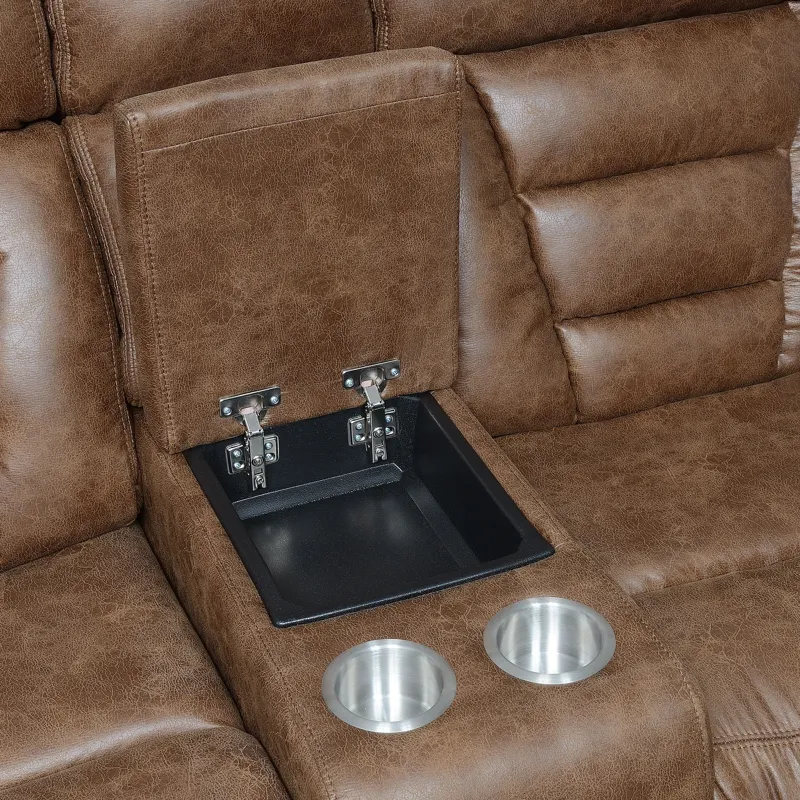 Brock Dual-Power Console Loveseat