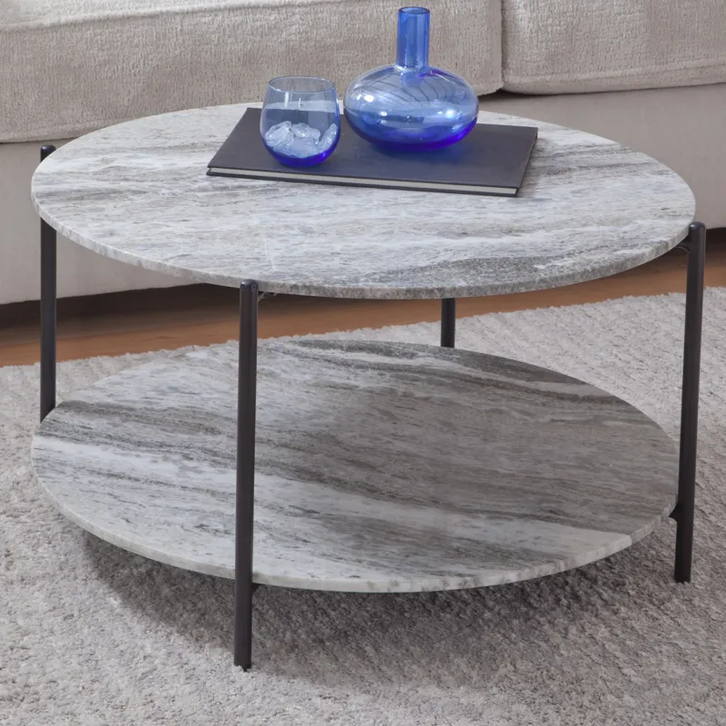 Coleen Green Marble Round Cocktail Table