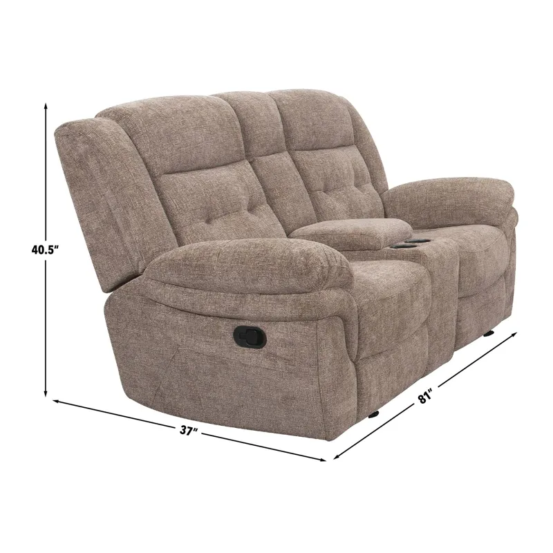 Sydney Brown Manual Recliner Console Lov
