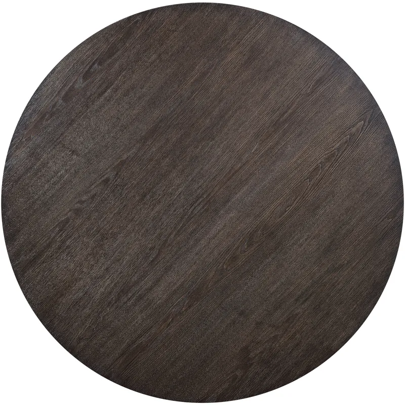 Evan Brown Round Dining Table