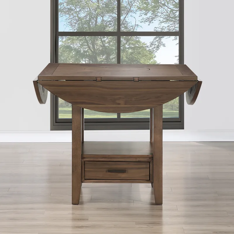 Java Joanna Brown Round Counter Height Dining Table