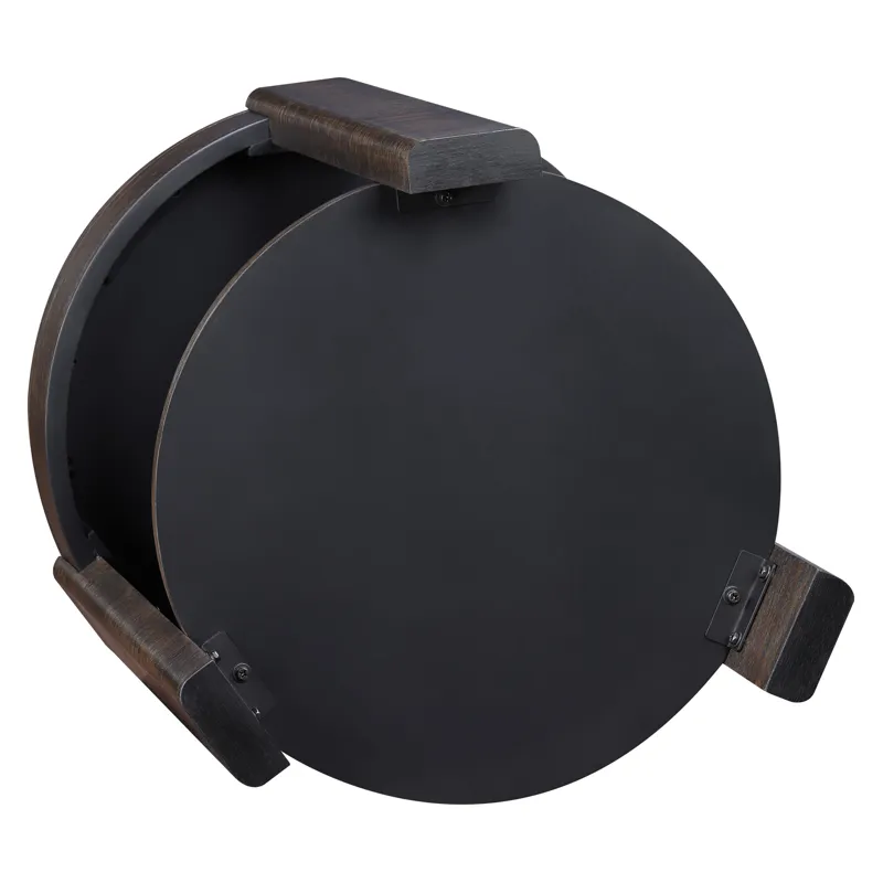 Salina Espresso Round End Table