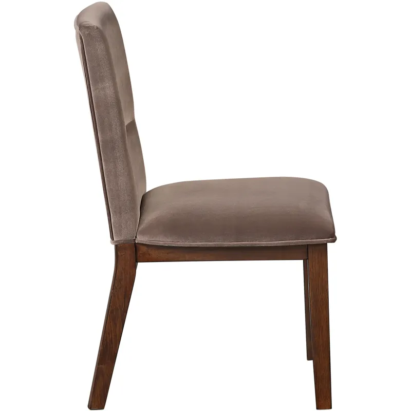 Zen Brown Velvet Side Chair