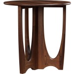Walnut Grove Round Lamp Table w/Wood Top