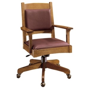 Leather Back Swivel Tilt Desk Chair