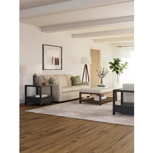 Origins by Stickley Dwyer Rectangular Cocktail Table, Glass Top