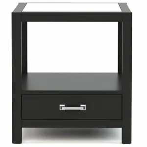 Origins by Stickley Dwyer One-Drawer End Table, Glass Top