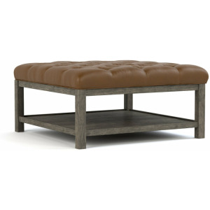 Origins by Stickley Living Room Occasional Tufted Diamond Cocktail Ottoman