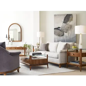 Martine Glass-Top End Table