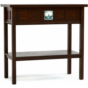 Mission Floral Tile Console With Plaque