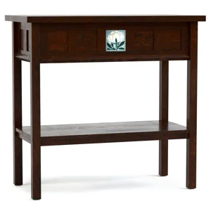 Mission Floral Tile Console With Plaque