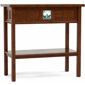Mission Floral Tile Console With Plaque