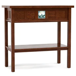Mission Floral Tile Console With Plaque