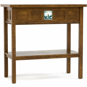 Mission Floral Tile Console With Plaque