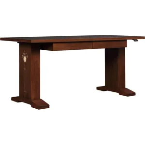 Harvey Ellis Hi-Lo Standing Desk Oak