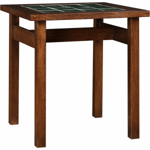 Mission Tile Top End Table Oak