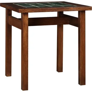 Mission Tile Top End Table Oak