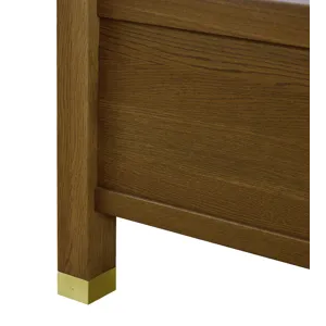 Surrey Hills Upholstered Panel Bed Oak