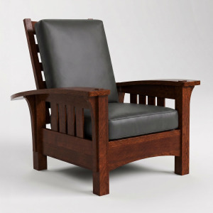 Bow Arm Morris Chair with Loose Cushion