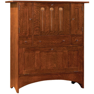 Harvey Ellis Fall-Front Desk With Bottom Doors