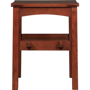 Mission Butterfly Top End Table Oak