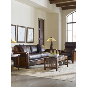 Mission Three-Drawer Cocktail Table Oak